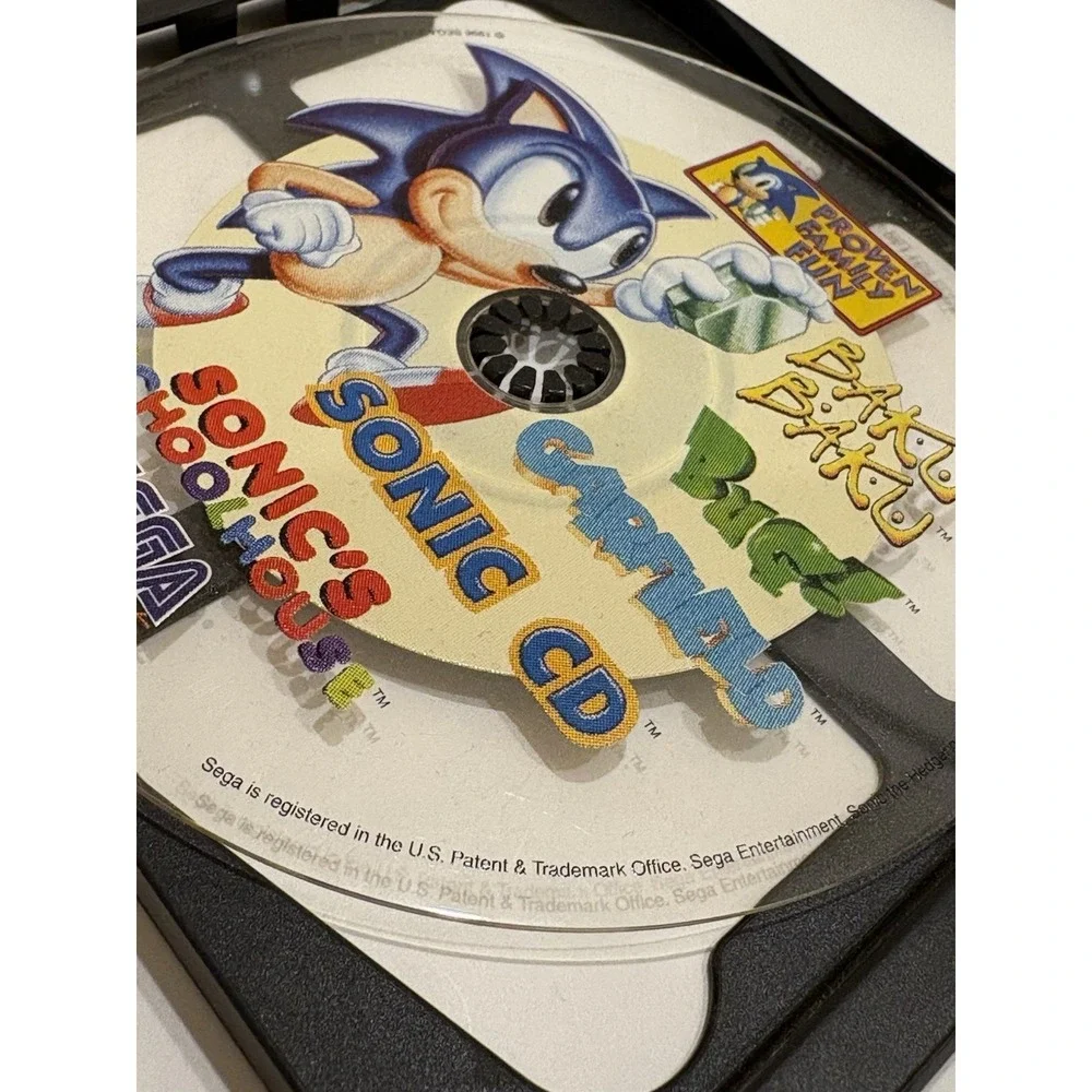 Vintage 1996 SEGA Sonic's Schoolhouse PC Video Game RARE 90s Proven Family Fun